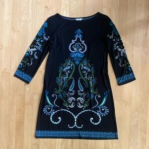 3/$20 black jersey dress Medium London Times